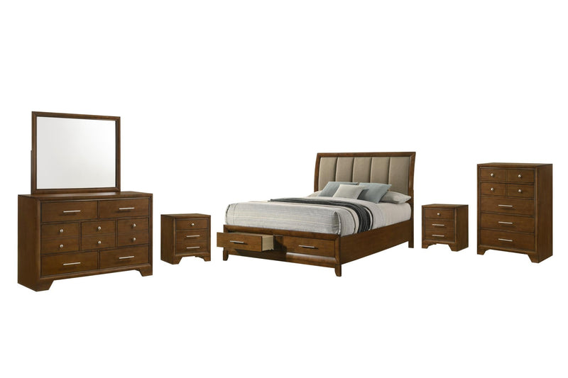 Linden - Dark Oak Storage Full Bed - B325-F-Bed