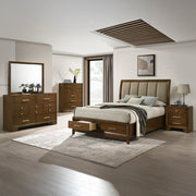 Linden - Dark Oak Twin Bed, Dresser, Mirror, Chest, Nightstand - B325-TDMCN