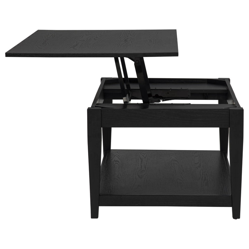Lindenton 2-piece Wood Lift-Top Coffee and End Table Set Black - 722728-S2