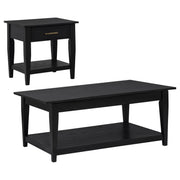 Lindenton 2-piece Wood Lift-Top Coffee and End Table Set Black - 722728-S2