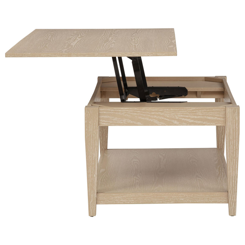 Lindenton 3-piece Wood Lift-Top Coffee and End Table Set Blonde - 722758-S3