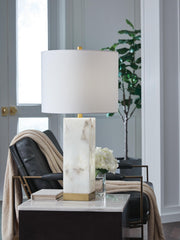Linderfield White/Gold Finish Table Lamp - L429094