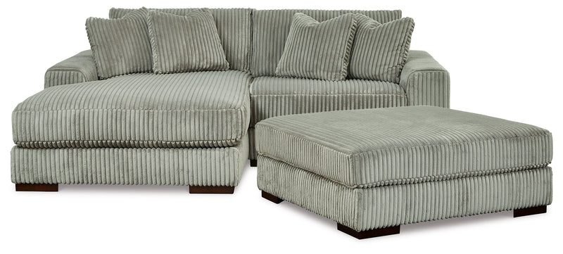 Lindyn Fog 2-Piece Sectional with Ottoman from Ashley - Lara Furniture