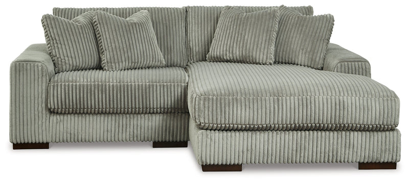 Lindyn Fog 2-Piece Sectional with Ottoman from Ashley - Lara Furniture