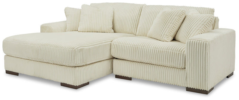 Lindyn Ivory 2-Piece Sectional with Ottoman from Ashley - Lara Furniture