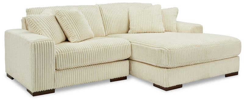 Lindyn Ivory 2-Piece Sectional with Ottoman from Ashley - Lara Furniture
