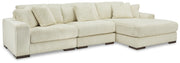 Lindyn Ivory 3-Piece Sectional with Ottoman from Ashley - Lara Furniture