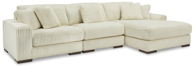 Lindyn Ivory 3-Piece Sectional with Ottoman from Ashley - Lara Furniture