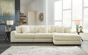 Lindyn Ivory 3-Piece Sectional with Ottoman from Ashley - Lara Furniture
