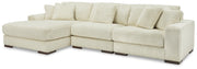 Lindyn Ivory 3-Piece Sectional with Ottoman from Ashley - Lara Furniture