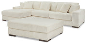 Lindyn Ivory 3-Piece Sectional with Ottoman from Ashley - Lara Furniture