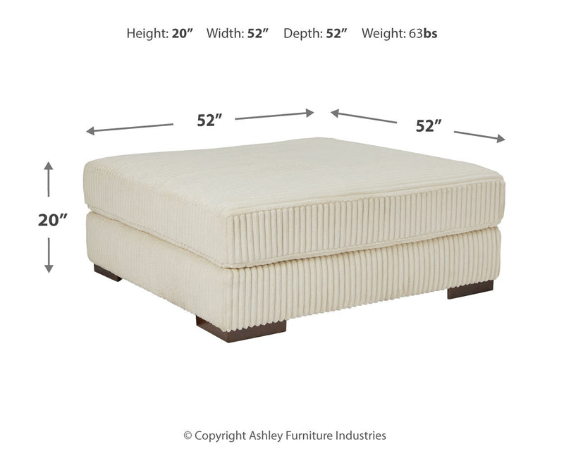 Lindyn Ivory 3-Piece Sectional with Ottoman from Ashley - Lara Furniture