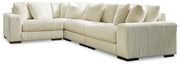 Lindyn Ivory 4-Piece Sectional with Ottoman from Ashley - Lara Furniture