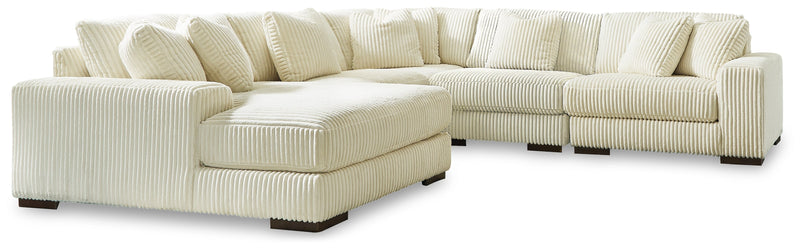 Lindyn Ivory 5-Piece Sectional with Ottoman from Ashley - Lara Furniture