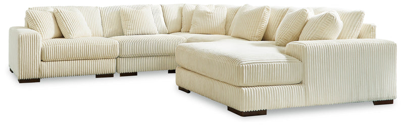 Lindyn Ivory 5-Piece Sectional with Ottoman from Ashley - Lara Furniture