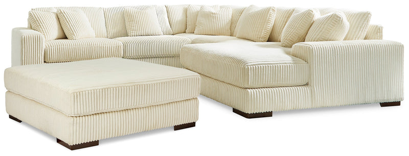 Lindyn Ivory 5-Piece Sectional with Ottoman from Ashley - Lara Furniture