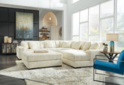 Lindyn Ivory 5-Piece Sectional with Ottoman from Ashley - Lara Furniture