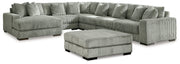 Lindyn Fog 6-Piece Sectional with Ottoman from Ashley - Lara Furniture