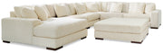 Lindyn Ivory 6-Piece Sectional with Ottoman from Ashley - Lara Furniture