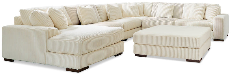 Lindyn Ivory 6-Piece Sectional with Ottoman from Ashley - Lara Furniture