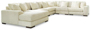 Lindyn Ivory 6-Piece Sectional with Ottoman from Ashley - Lara Furniture