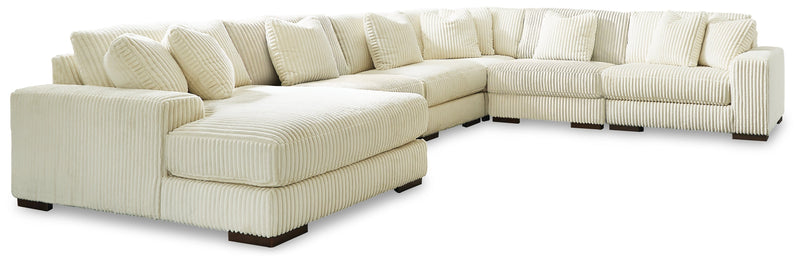 Lindyn Ivory 6-Piece Sectional with Ottoman from Ashley - Lara Furniture