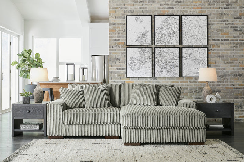 Lindyn Fog 2 - Piece RAF Sofa Chaise - Lara FurnitureSectional