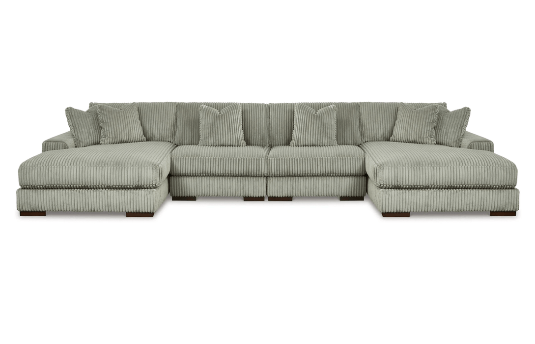 Lindyn Fog 4 - Piece Double Chaise Sectional - Gate FurnitureSectional