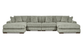 Lindyn Fog 4 - Piece Double Chaise Sectional - Gate FurnitureSectional