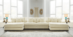 Lindyn Ivory 4 Piece Double Chaise Sectional - Gate FurnitureSectional