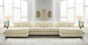 Lindyn Ivory 4 Piece Double Chaise Sectional - Lara FurnitureSectional