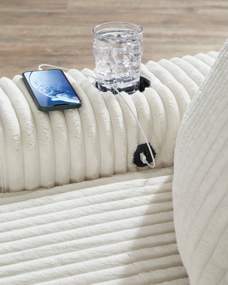 Lindyn Ivory Chaise - Gate FurnitureChaise