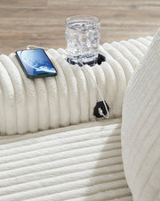 Lindyn Ivory Chaise - Lara FurnitureChaise