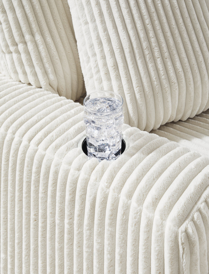 Lindyn Ivory Chaise - Gate FurnitureChaise