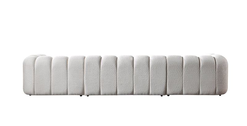 Lis Ivory Boucle Double Chaise 147" Sectional - LISIV-USEC