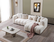 Lis Ivory Boucle RAF Sectional [ETA: 4/20] - Lara FurnitureSectional