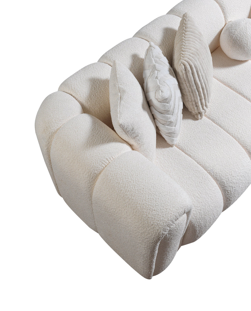 Lis Ivory Boucle RAF Sectional [ETA: 4/20] - Lara FurnitureSectional
