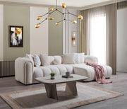 Lis Ivory Boucle RAF Sectional [ETA: 4/20] - Lara FurnitureSectional