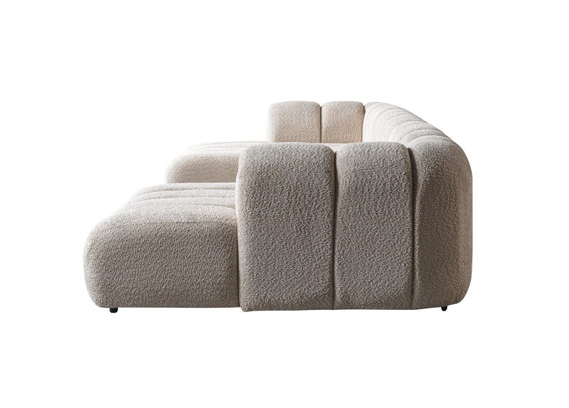 Lis Sand Boucle Double Chaise 147" Sectional - LISSAND-USEC
