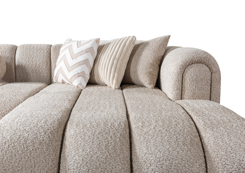 Lis Sand Boucle Double Chaise 147" Sectional - LISSAND-USEC