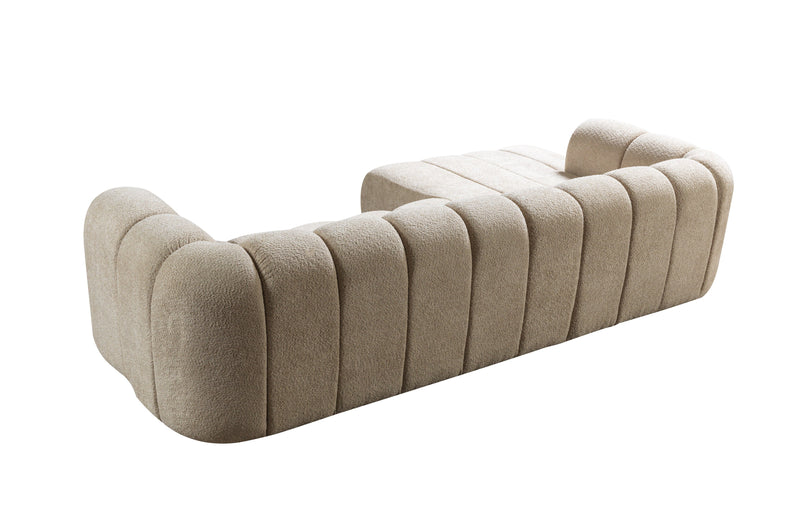 Lis Sand Boucle LAF 115" Sectional [ETA: 3/15] - Lara FurnitureSectional