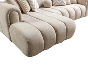 Lis Sand Boucle LAF 115" Sectional [ETA: 3/15] - Lara FurnitureSectional
