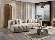 Lis Sand Boucle LAF 115" Sectional [ETA: 3/15] - Lara FurnitureSectional
