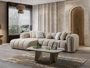 Lis Sand Boucle LAF 115" Sectional [ETA: 3/15] - Lara FurnitureSectional