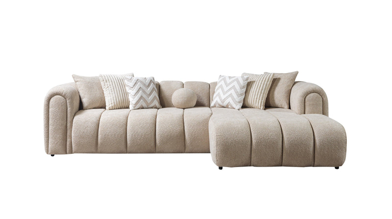 Lis Sand Boucle RAF Sectional [ETA: 4/20] - Lara FurnitureSectional
