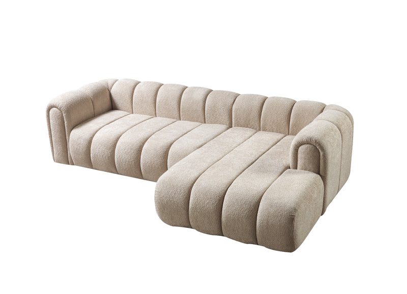 Lis Sand Boucle RAF Sectional [ETA: 4/20] - Lara FurnitureSectional