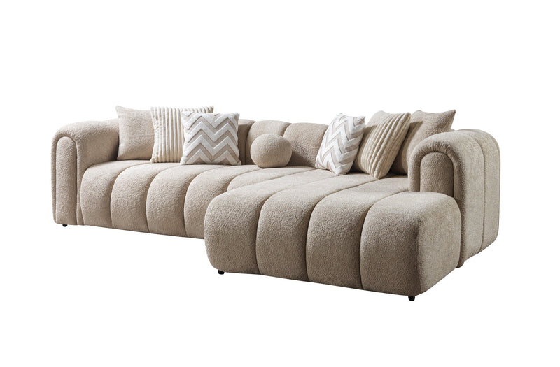 Lis Sand Boucle RAF Sectional [ETA: 4/20] - Lara FurnitureSectional