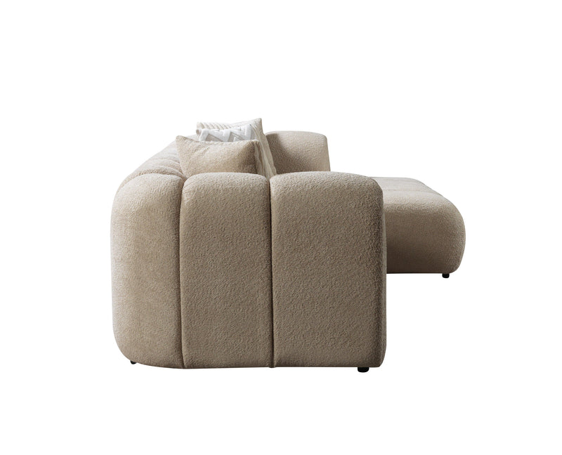 Lis Sand Boucle RAF Sectional [ETA: 4/20] - Lara FurnitureSectional