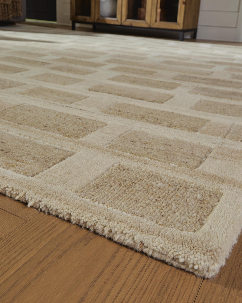 Lisgrove Tan/Brown/White 7'8" x 10' Area Rug - R407711