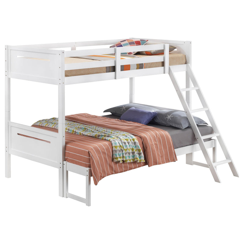 Littleton Wood Twin Over Full Bunk Bed White - 405052WHT
